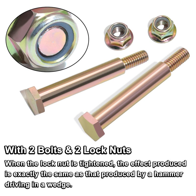CheeMuii Deck Wheel Kit for MTD Cub Cadet 734-04155 Toro 112-0677 72-025 210-275 5"" Deck Wheels with Shoulder Bolts Locknuts Pack of 2 - Image 3